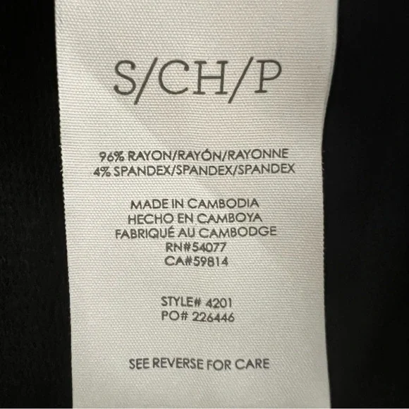 CAbi TOP, Size S, Black Long Sleeve Stretch Peekaboo Tee w/ Cutout, Style 4201. - Picture 9 of 11